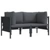 vidaXL Outdoor Furniture 2 Piece Anthracite 80 x 80 x 71 cm Steel