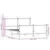 vidaXL Metal Bed Frame without Mattress Smoked Oak 160x200 cm