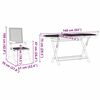vidaXL Garden Dining Set Folding 5 pcs Grey Solid Acacia Wood