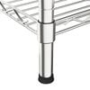 vidaXL 4-Tier Microwave Oven Shelf 90x35x150 cm Chromed Iron