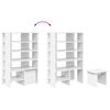 vidaXL Shoe Cabinet with Shelf 2 pcs White Engineered Wood