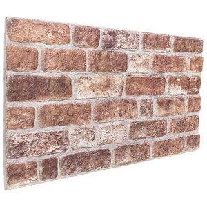 vidaXL Wall Panels 10 pcs Brown 100 x 50 cm EPS Foam