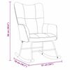 vidaXL Rocking Chair with Footstool Light Grey 78 x 61 x 98 cm Velvet