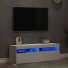 vidaXL TV Cabinets with LED Lights 2 pcs White 60x35x40 cm