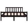vidaXL Bed Frame without Mattress Black Solid Wood 120x200 cm