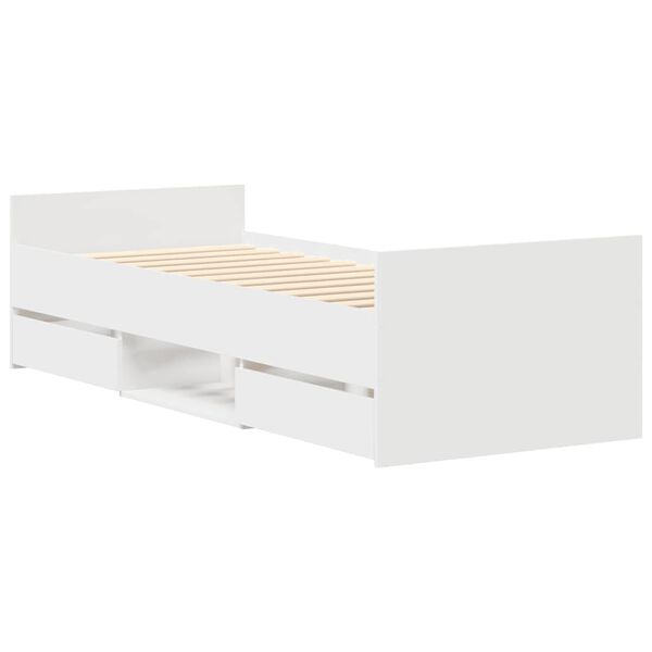 vidaXL Bed Frame without Mattress White 90x200 cm
