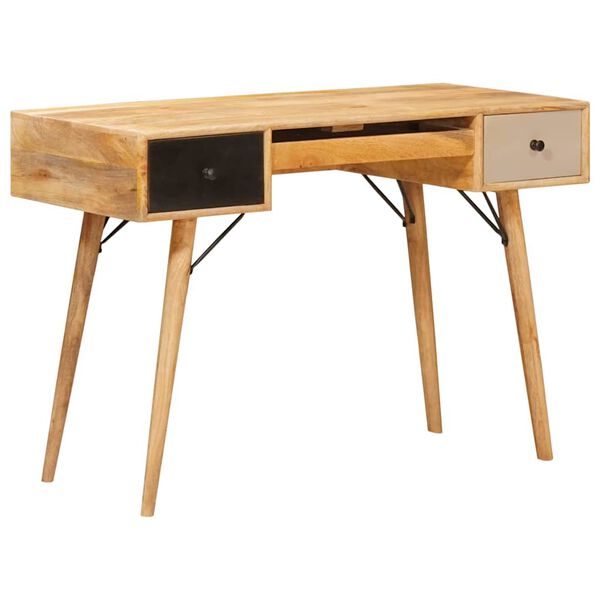 vidaXL Writing Desk Brown 110 x 55 x 76 cm Solid Mango Wood