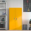 vidaXL Storage Cabinet 2 pcs Mustard Yellow 80 x 40 x140 cm Steel
