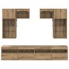 vidaXL TV Wall Units 6 pcs Old Wood 100 x 30 x 40 cm Engineered Wood