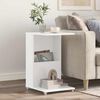 vidaXL Side Table with Wheel White 40 x 35 x 60 cm Engineered Wood