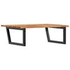 vidaXL Basin Shelf Wall Mounted Steel and Solid Wood Acacia