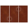 vidaXL Garden Wall Decorations 3 pcs 105x55 cm Corten Steel Sun Design