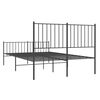 vidaXL Metal Bed Frame without Mattress with Footboard Black 120x200cm