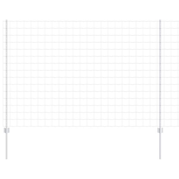 vidaXL Fence with Post Silver 1.5 x 10 m Steel