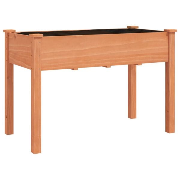 vidaXL Planter with Liner Brown 118x59x76 cm Solid Wood Fir