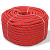 vidaXL Marine Rope Polypropylene 10 mm 250 m Red