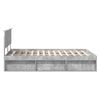 vidaXL Bed Frame Concerte Grey 150 x 200 cm Engineered wood