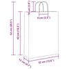 vidaXL Paper Bags 250 pcs with Handles Pink 32x12x42 cm