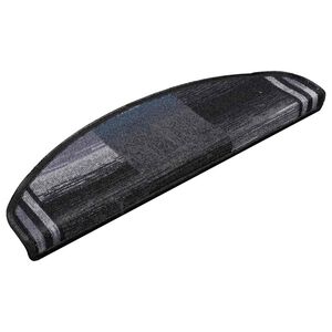 vidaXL Stair Mats Self-adhesive 5 pcs 65x21x4 cm Black and Grey