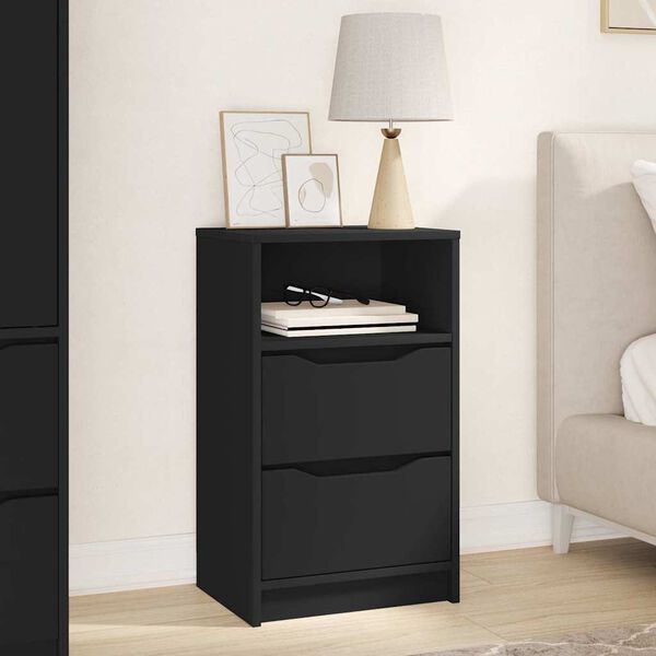 vidaXL Bedside Table Black 40 x 30 x 467 cm Engineered Wood