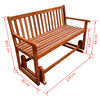 vidaXL Porch Glider/Swing Bench Acacia Wood