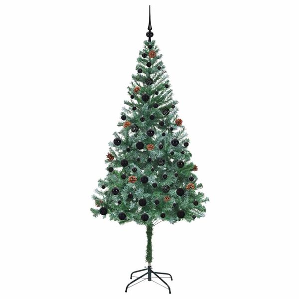 vidaXL Artificial Christmas Tree with Stand Green 180 cm PVC and Steel