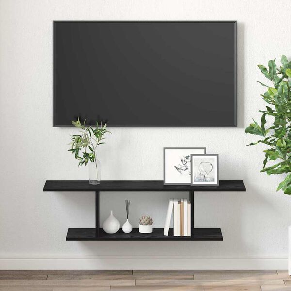vidaXL TV Cabinet Set Black 103 x 30 x 26.5 cm Engineered Wood