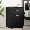 vidaXL Bedside Cabinet Black Oak 40 x 40 x 63 cm Engineered Wood