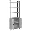 vidaXL Book Cabinet Grey Sonoma 60 x 24 x 161 cm Engineered Wood