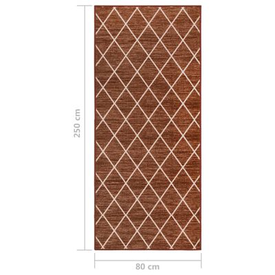 vidaXL Carpet Runner Dark Brown 80x250 cm
