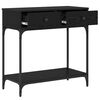 vidaXL Console Table Black oak 75 x 34.5 x 75 cm Engineered wood