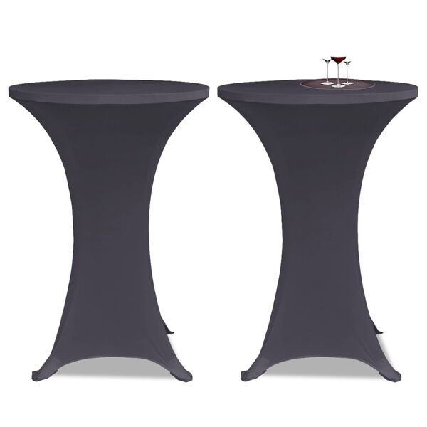 vidaXL Stretch Table Cover 4 pcs 60 cm Anthracite