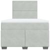 vidaXL Box Spring Bed with Mattress Light Grey 120x200 cm Velvet