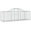 vidaXL Arched Gabion Baskets 6 pcs 200x50x60/80 cm Galvanised Iron