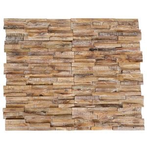 vidaXL 3D Wall Cladding Panels 10 pcs 1.01 m&sup2; Solid Teak Wood