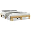 vidaXL Bed Frame without Mattress 140x190 cm Solid Wood Oak