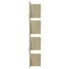 vidaXL Wall Bookshelf 4-Tier Sonoma Oak 33x16x90 cm