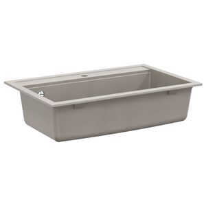vidaXL Granite Kitchen Sink Single Basin Grey