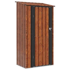 vidaXL Garden Sheds Brown 103 x 74 x 200 cm Metal