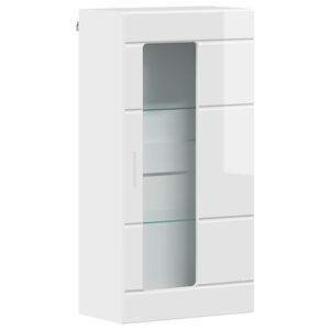 vidaXL Wooden Cabinet High Gloss White Engineered Wood