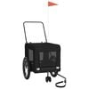 vidaXL Pet Bike Trailer Black Oxford Fabric and Iron