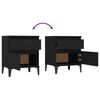 vidaXL Bedside Cabinets 2 pcs Black 40x35x50 cm
