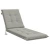 vidaXL Sunlounger Cushion GEMERT 100% Polyester Grey 190 x 50 x 9 cm