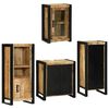 vidaXL Bathroom Furniture Set with Shelf 4 pcs Brown Soild Mango Wood
