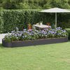 vidaXL Garden Raised Bed Galvanised Steel 450x140x36 cm Anthracite
