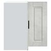 vidaXL Kitchen Wall Corner Cabinet "Porto" Concrete Grey Engineered Wood