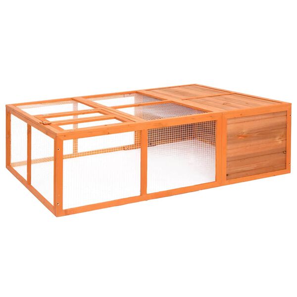 vidaXL Garden Animal Cage 150x100x50 cm Solid Firwood