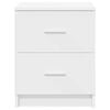 vidaXL Bedside Cabinets 2 pcs with 2 Drawers White 40x36x50 cm