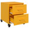 vidaXL Bedside Cabinets 2 pcs Mustard Yellow 36x39x43.5 cm Steel