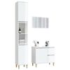 vidaXL 3 Piece Bathroom Furniture Set High Gloss White Engineered Wood
